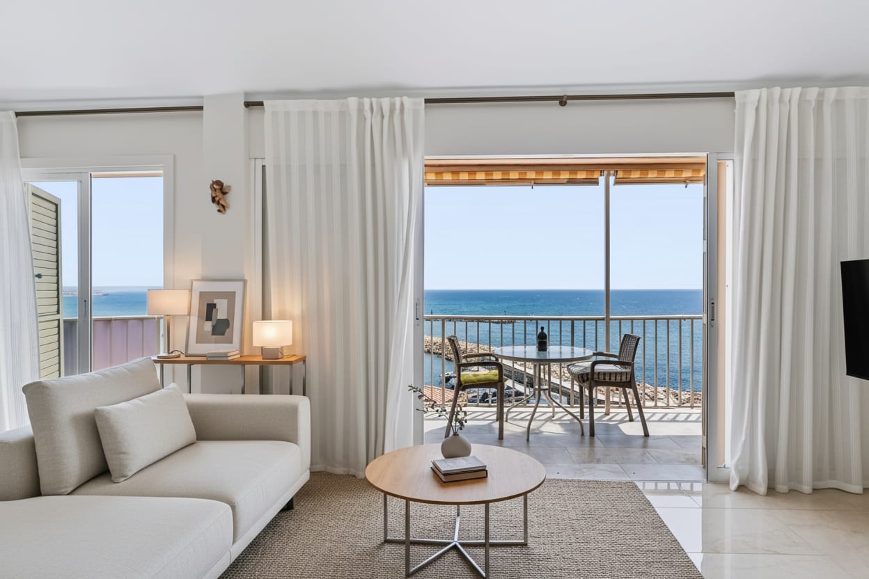 Meerblick-Apartment mit Hafen- und Meerespanorama, Es Molinar, Palma de Mallorca, 4